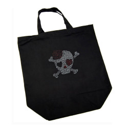 Tygkasse - Skull with Heart Eye