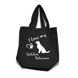 Golden Retriever tygkasse korta handtag