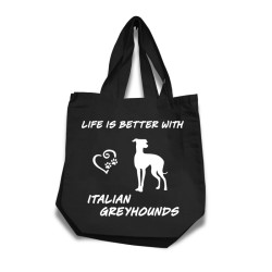 Italiensk Vinthund tygkasse korta handtag