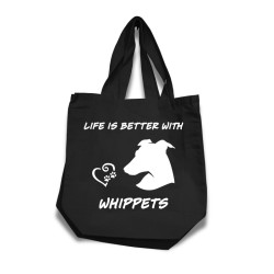 Whippet tygkasse korta handtag