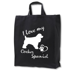 Cocker Spaniel tygkasse korta handtag