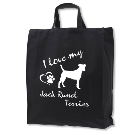 Jack Russel Terrier tygkasse med korta handtag - Stilfull och praktisk - Torshammarens
