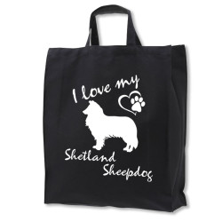 Shetland Sheepdog tygkasse korta handtag