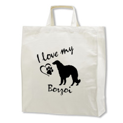 Borzoi tygkasse korta handtag