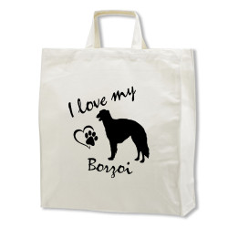 Borzoi tygkasse korta handtag