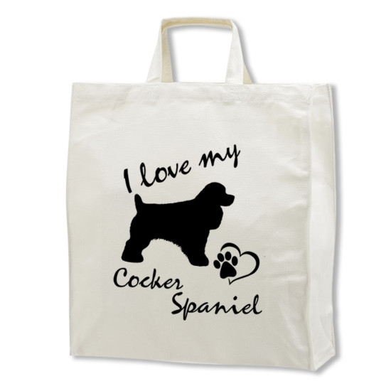 Cocker Spaniel tygkasse med korta handtag - Stilfull och praktisk - Torshammarens