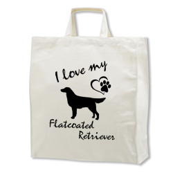 Flatcoated Retriever tygkasse korta handtag