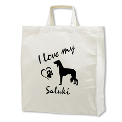 Saluki tygkasse korta handtag