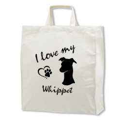 Whippet tygkasse korta handtag