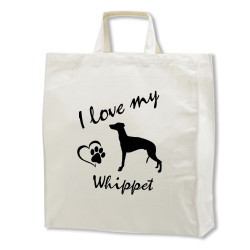 Whippet tygkasse korta handtag