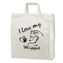 Whippet tygkasse korta handtag