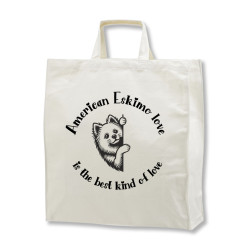 American Eskimo Love - tygkasse korta handtag