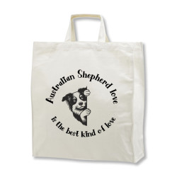 Australian Shepherd Love - tygkasse korta handtag