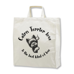 Cairn Terrier Love - tygkasse korta handtag