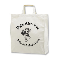 Dalmatian Love - tygkasse korta handtag