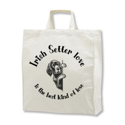 Irish Setter Love - tygkasse korta handtag