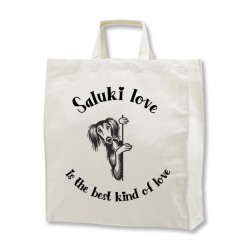 Saluki Love - tygkasse korta handtag