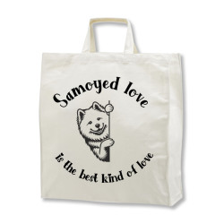 Samoyed Love - tygkasse korta handtag