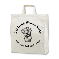 Soft Coated Wheaten Terrier Love - tygkasse korta handtag