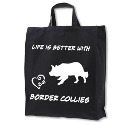 Border Collie tygkasse korta handtag