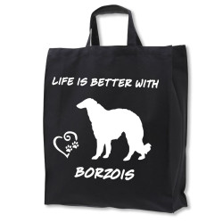 Borzoi tygkasse korta handtag