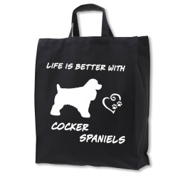Cocker Spaniel tygkasse korta handtag