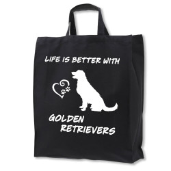Golden Retriever tygkasse korta handtag