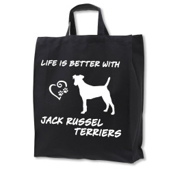 Jack Russel Terrier tygkasse korta handtag