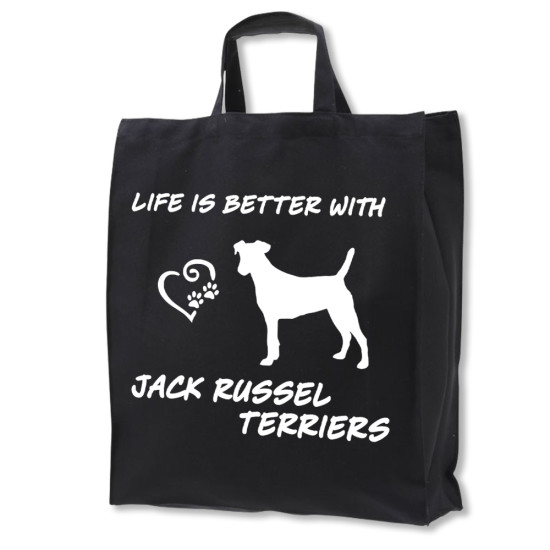 Jack Russel Terrier tygkasse med korta handtag - Stilfull och praktisk - Torshammarens