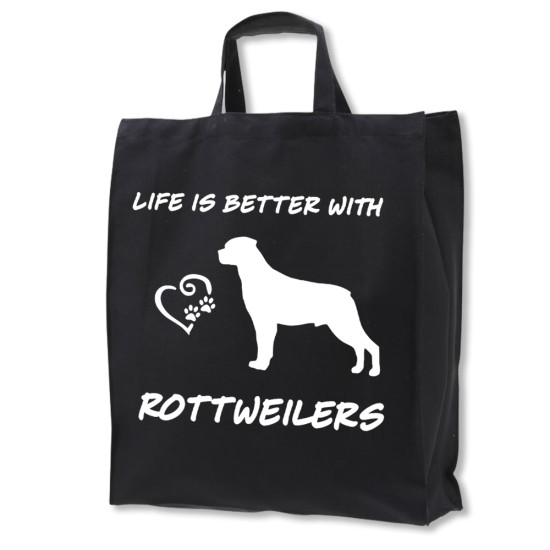Rottweiler tygkasse med korta handtag - Stilfull och praktisk - Torshammarens