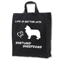 Shetland Sheepdog tygkasse korta handtag