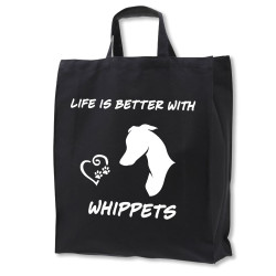 Whippet tygkasse korta handtag