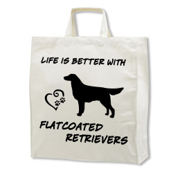 Flatcoated Retriever tygkasse korta handtag