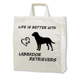 Labrador Retriever tygkasse korta handtag