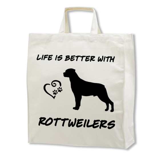 Rottweiler tygkasse med korta handtag - Stilfull och praktisk - Torshammarens
