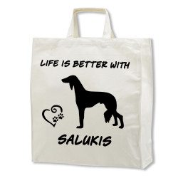 Saluki tygkasse korta handtag