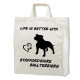 Staffordshire Bullterrier tygkasse med korta handtag - Stilfull och praktisk - Torshammarens