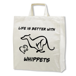 Whippet tygkasse korta handtag