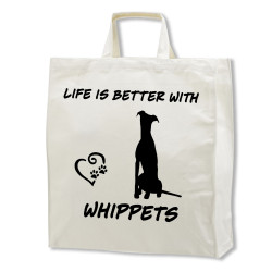 Whippet tygkasse korta handtag