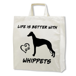 Whippet tygkasse korta handtag
