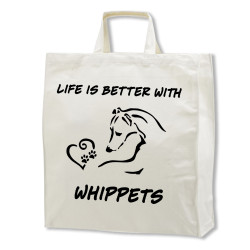Whippet tygkasse korta handtag