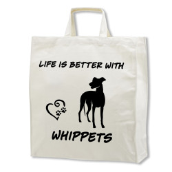 Whippet tygkasse korta handtag