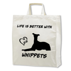 Whippet tygkasse korta handtag