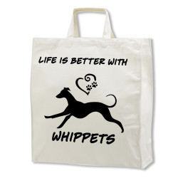 Whippet tygkasse korta handtag