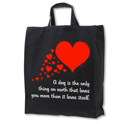 A dog is - tygkasse korta handtag