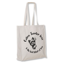 Cairn Terrier Love - tygkasse långa handtag