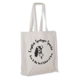 English Springer Spaniel Love - tygkasse långa handtag