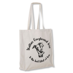 Italian Greyhound Love - tygkasse långa handtag