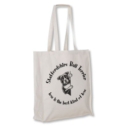 Staffordshire Bull Terrier Love - tygkasse långa handtag