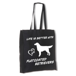 Flatcoated Retreiver tygkasse långa handtag